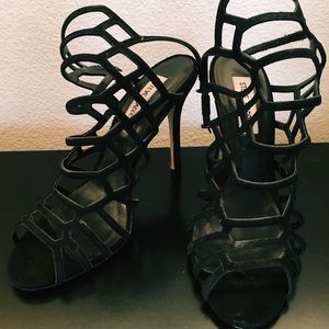 Steve Madden Black Strappy Heels